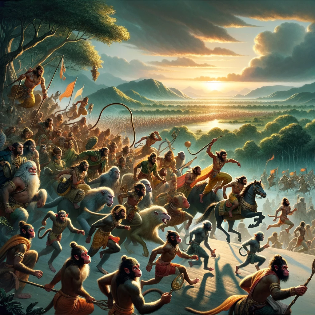 The Monkeys Depart in Search of Sita
